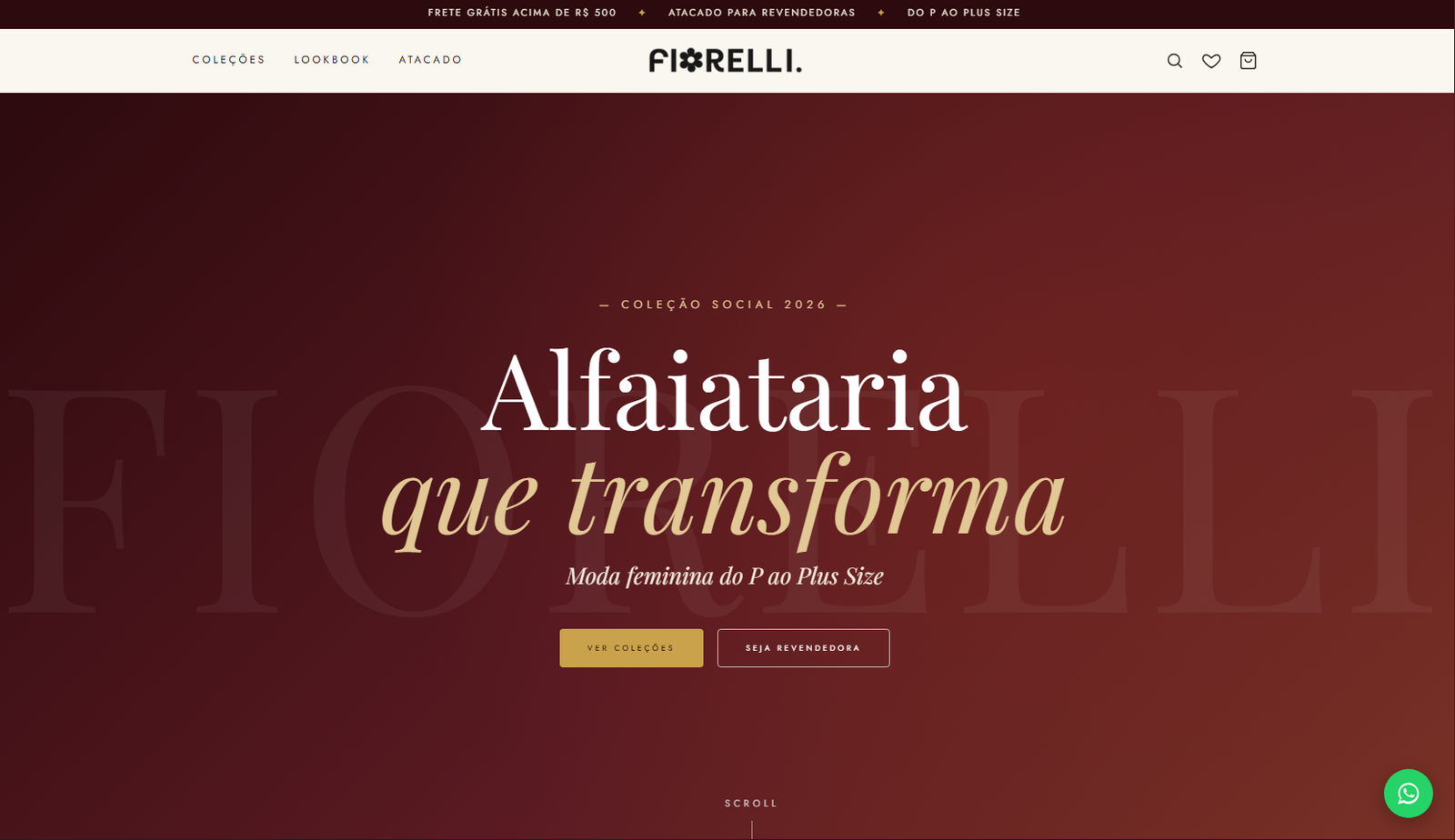 WS Vitrine — loja virtual Fiorelli